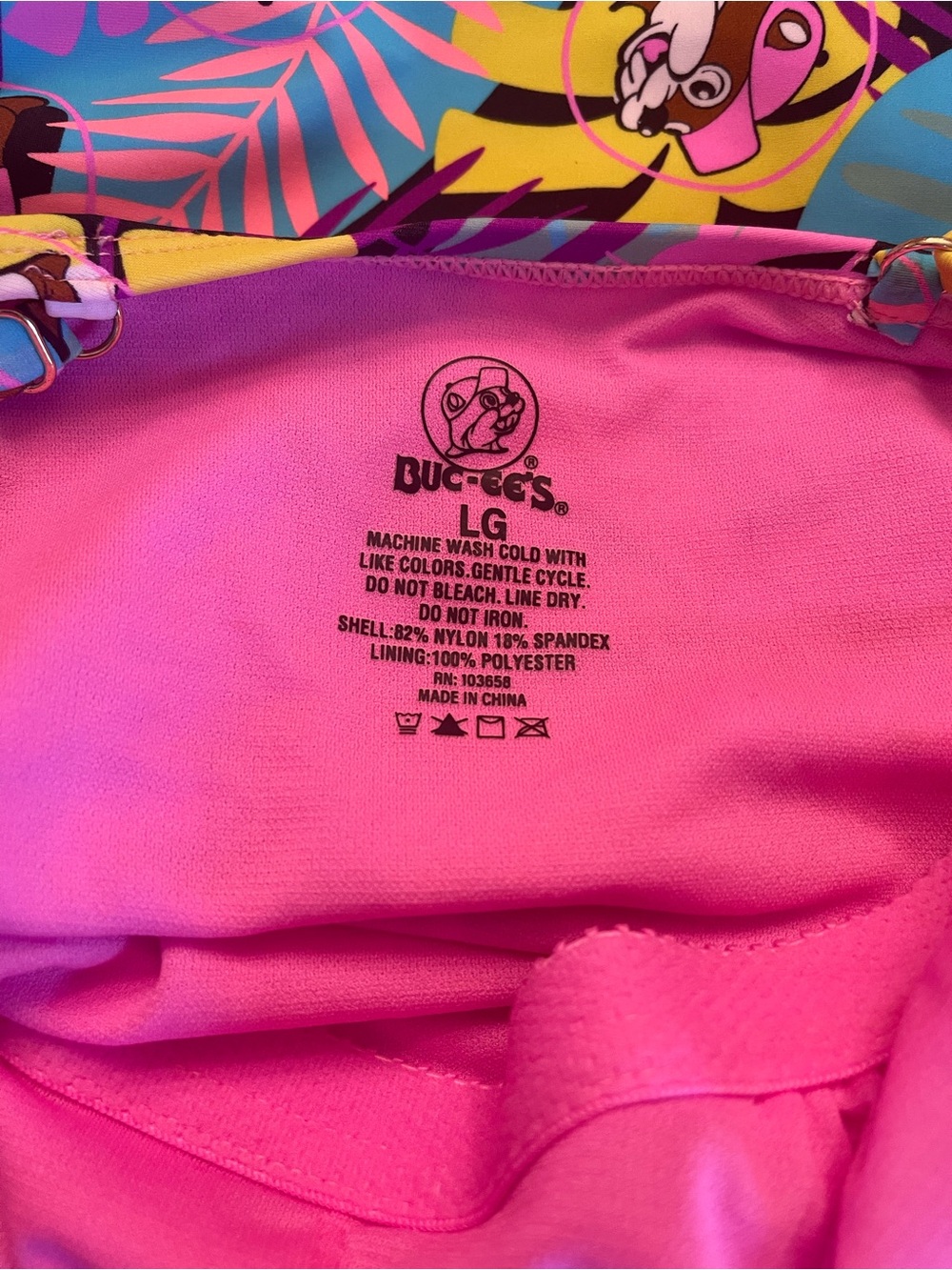 NWT Buc-ee’s Woman’s Tropical Print One-Piece Swimsuit - Picture 6 of 10